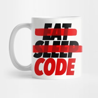 Eat Sleep Code – Programmer Humor Quote Mug